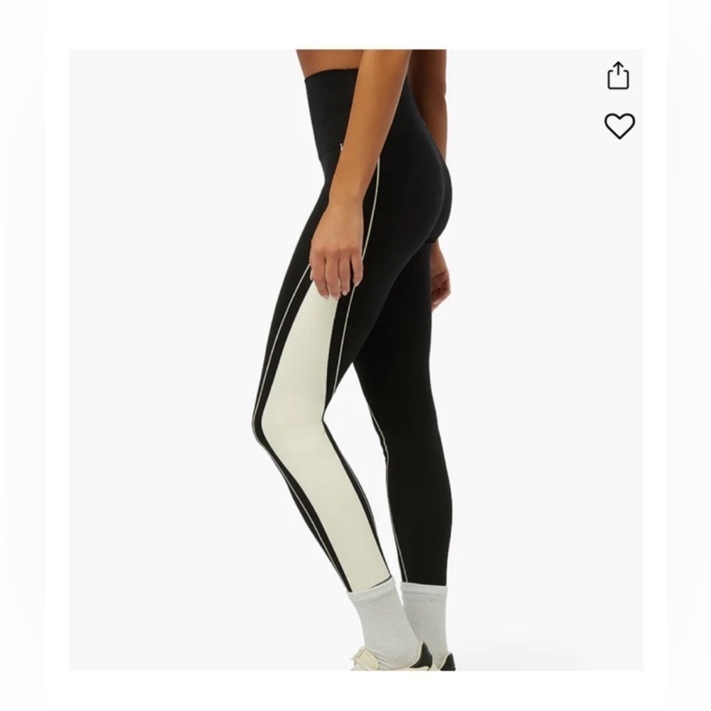 WeWoreWhat Black and Cream Leggings - Picture 3 of 13